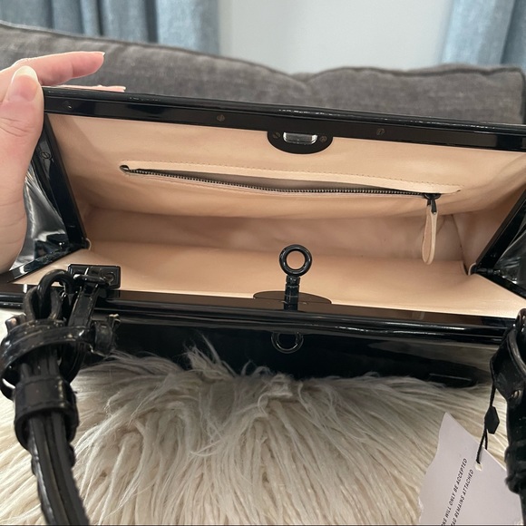 BOTTEGA VENETA Patent Leather Black Frame Bag - Picture 10 of 13